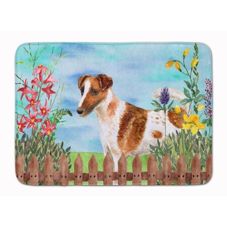 Carolines Treasures Smooth Fox Terrier Spring Machine Washable Memory Foam Mat CK1209RUG